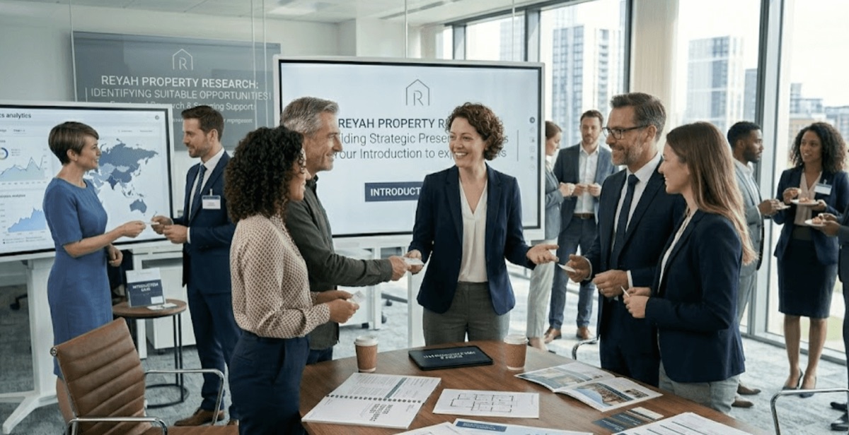 Colleagues meeting and shaking hands in an office